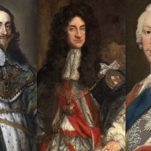 King Charles I, King Charles II, and the young pretender 'Charles III'. 
